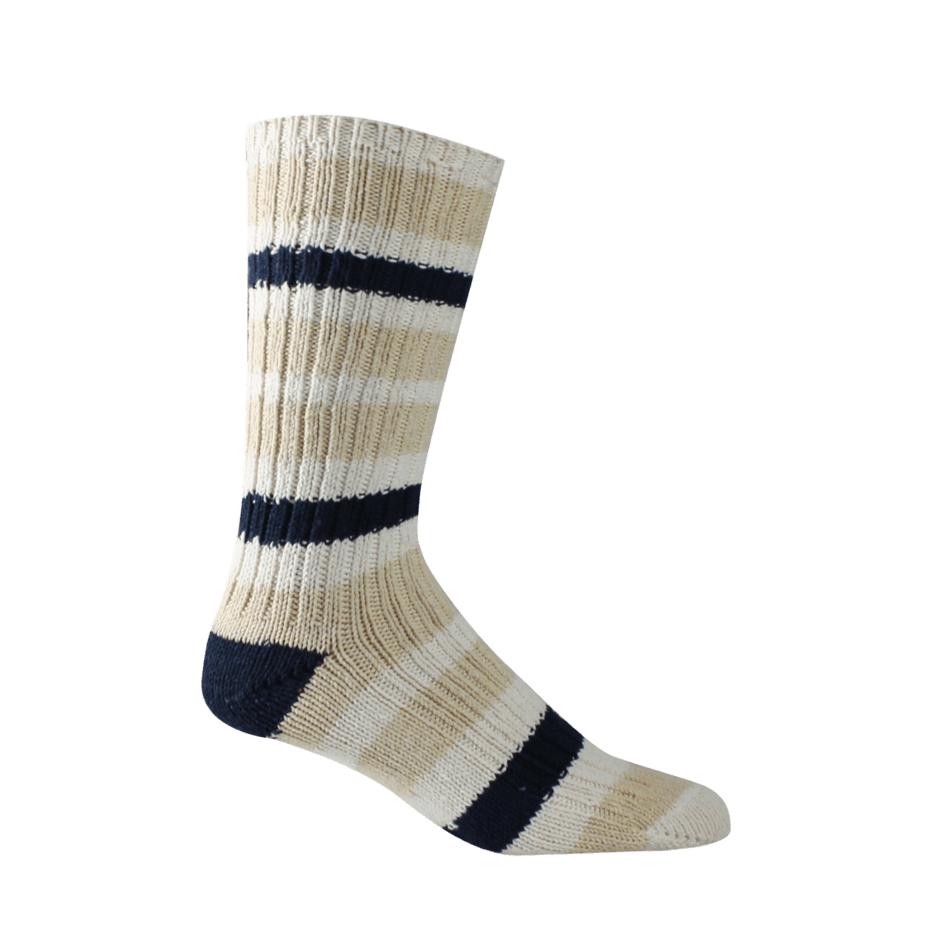 Woolrich Heritage Camp Ragg Crew Socks  -  Large / Marine Ivory
