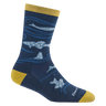 Darn Tough Womens Homer Crew Lightweight Lifestyle Socks  -  Small / Deep Water