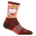 Darn Tough Womens Critter Club Micro Crew Lightweight Hiking Socks  -  Small / Canyon