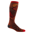 Darn Tough Mens Titan Over-the-Calf Lightweight Ski & Snowboard Socks - Clearance  -  Medium / Fireball