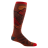 Darn Tough Mens Titan Over-the-Calf Lightweight Ski & Snowboard Socks - Clearance  -  Medium / Fireball