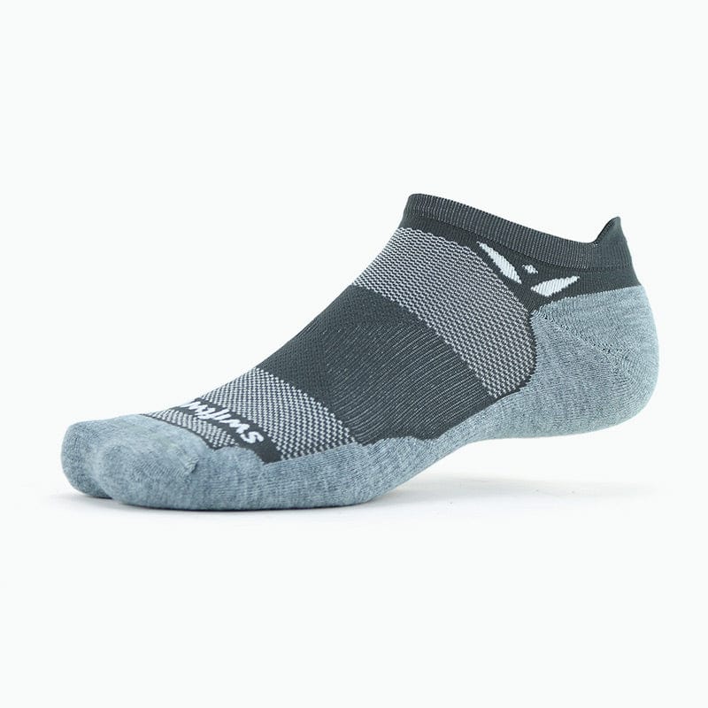 Swiftwick Maxus Zero No Show Tab Socks  -  Small / Gray