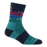Darn Tough Womens Mirror Lake Coolmax Micro Crew Midweight Hiking Socks  -  Small / Teal