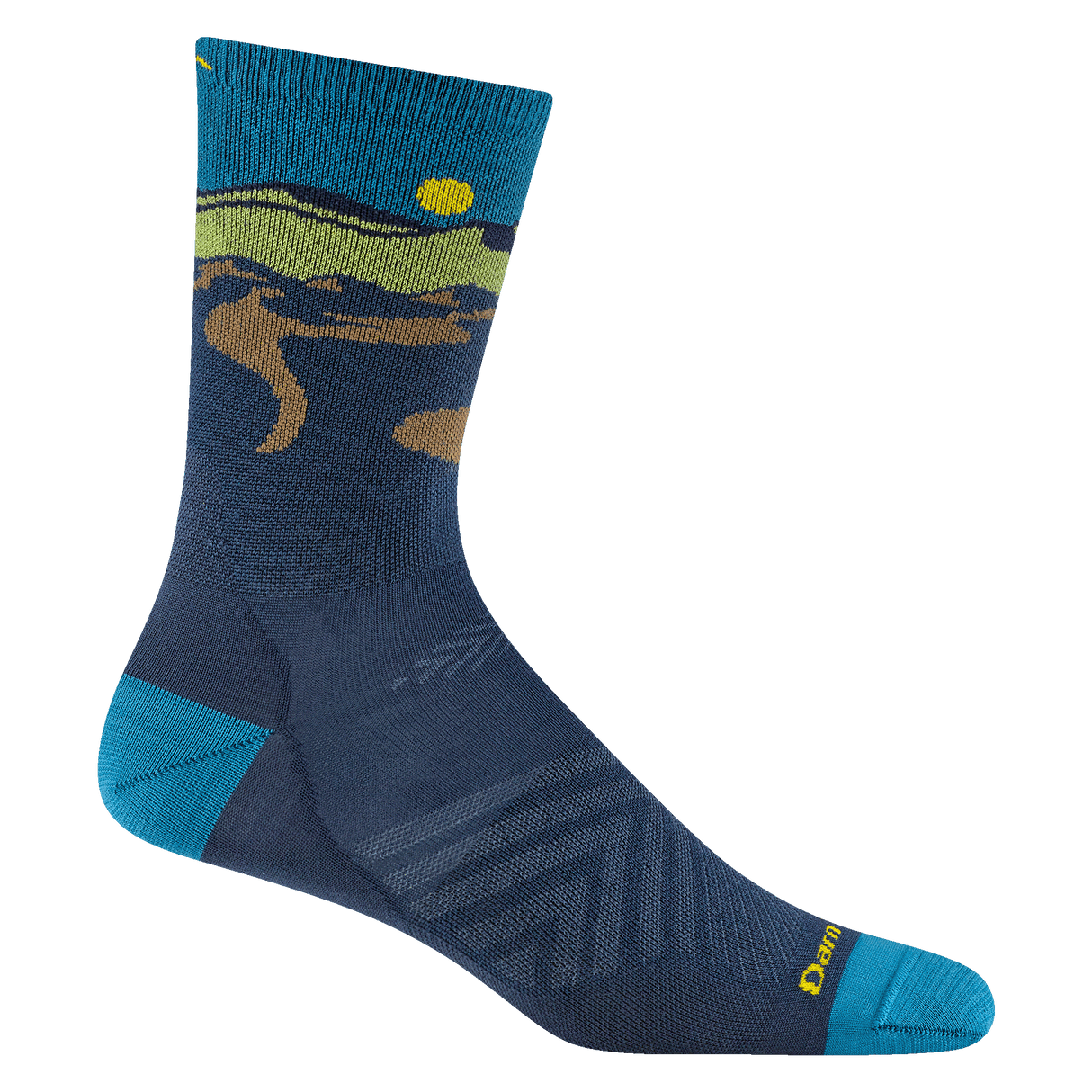 Darn Tough Mens Ridge Runner Micro Crew Ultra-Lightweight Socks  -  Medium / Midnight