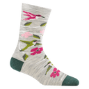 Darn Tough Womens Birds of a Feather Crew Lightweight Lifestyle Socks  -  Small / Ash