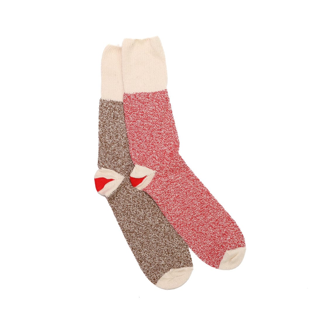 Fox River Original Rockford Red Heel Crew Socks  -  Medium / Brown Assorted