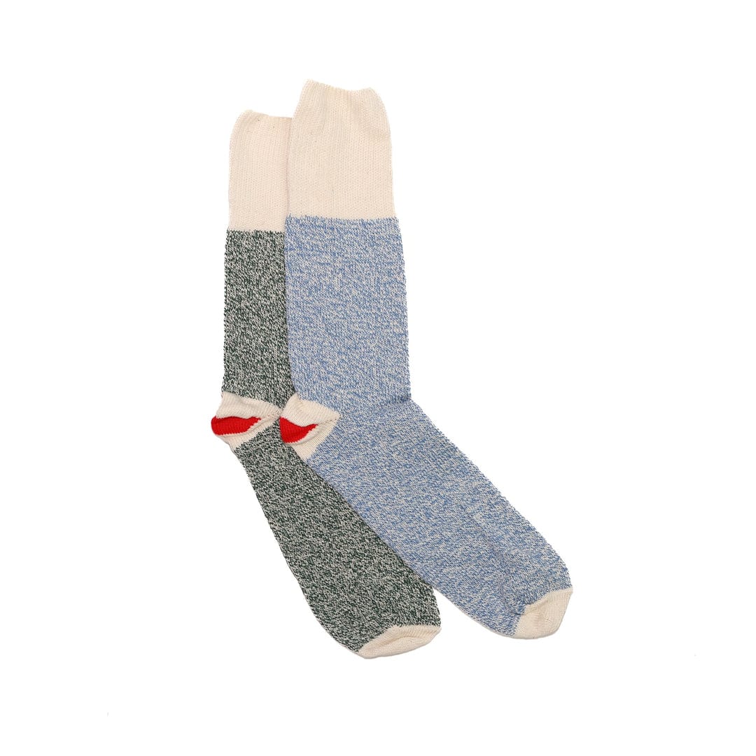 Fox River Original Rockford Red Heel Crew Socks  -  Medium / Green Assorted