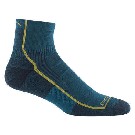 Darn Tough Mens Hiker Quarter Midweight Socks  -  Medium / Dark Teal
