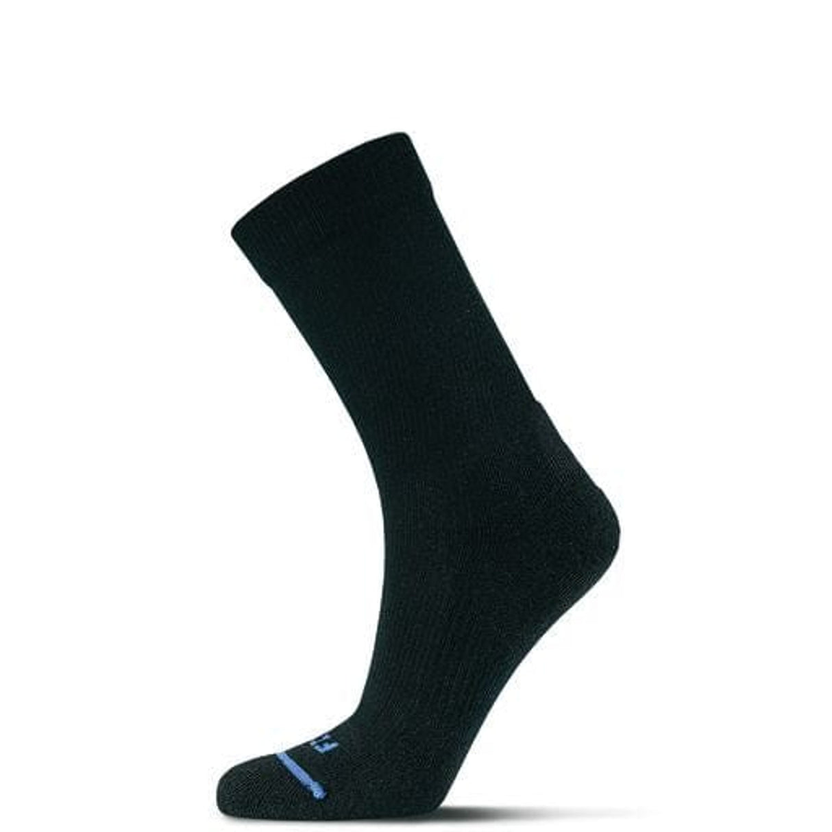 FITS Platinum Medium Hiker Crew Socks  -  Small / Black