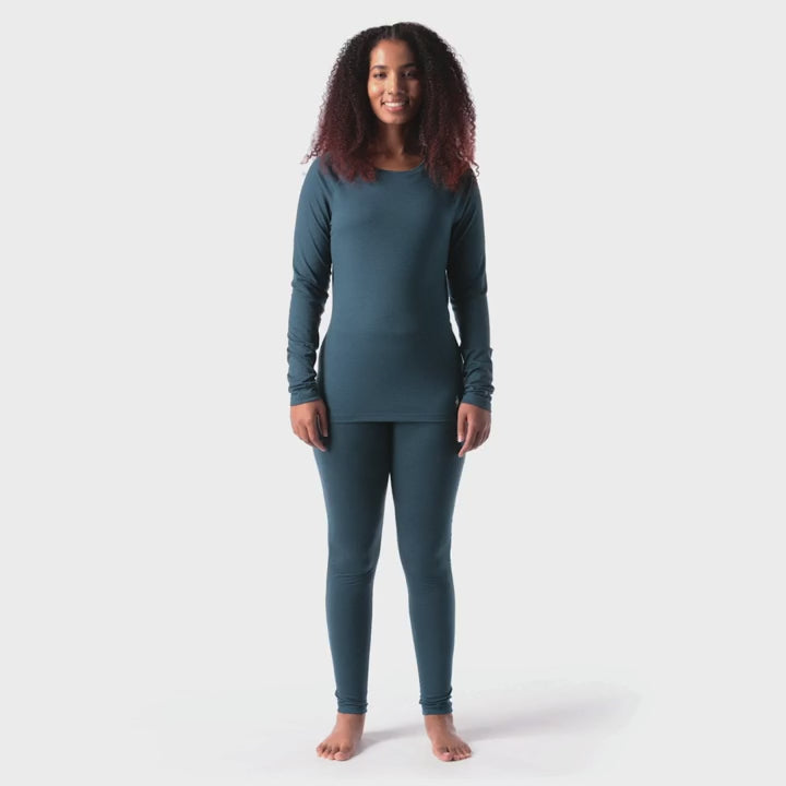 Smartwool Womens Classic All-Season Merino Base Layer Bottoms - Clearance - Twilight Blue