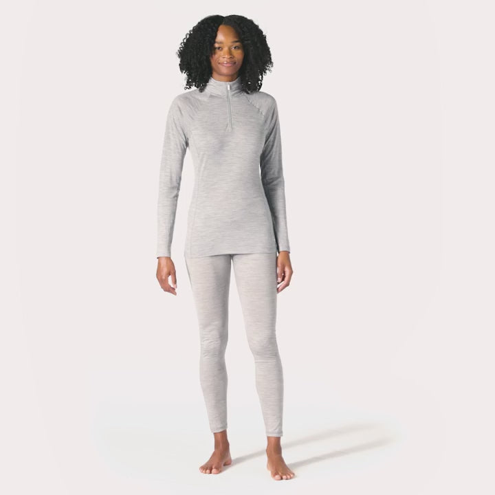 Smartwool Womens Classic All-Season Merino Base Layer Bottoms - Clearance - Light Gray Heather