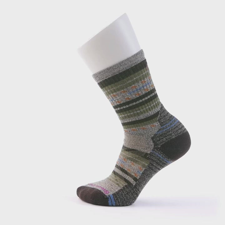 Smartwool Womens Hike Light Cushion Margarita Crew Socks - Taupe-Natural Marl
