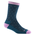 Darn Tough Womens Pin Drop Crew Lightweight Lifestyle Socks - Clearance  -  Small / Dark Teal