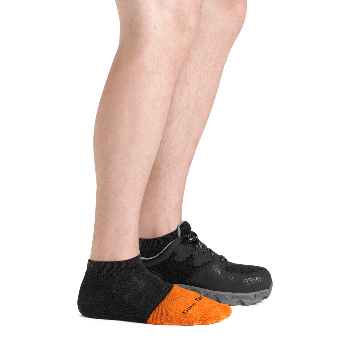 Darn Tough Mens Steely No Show Lightweight with Cushion and Full Cushion Toe Box Socks  - 