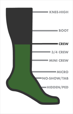 Crew height sock