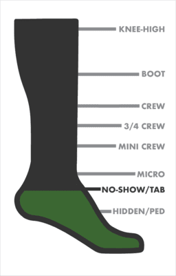No-show height sock