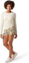Smartwool Womens Active Lined Shorts - Clearance  -  Large / Almond Meadow Print
