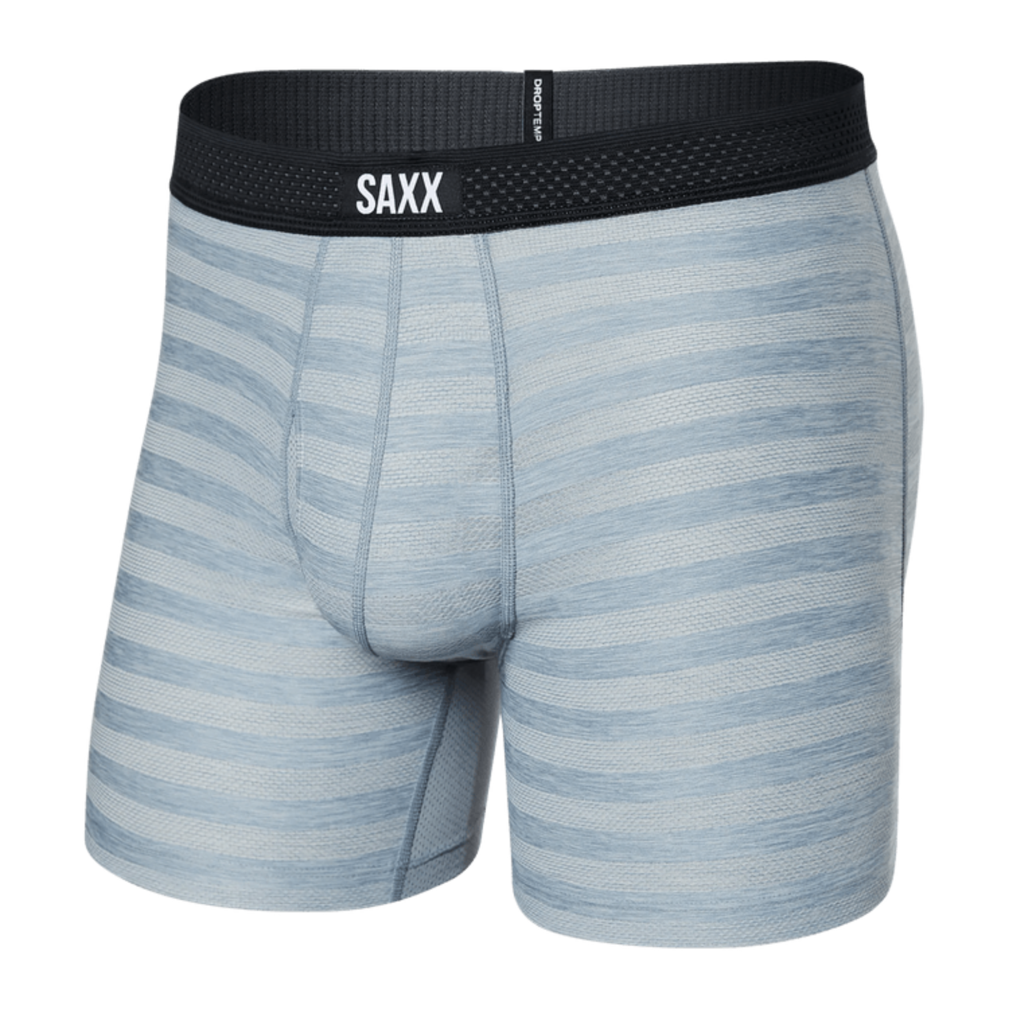 SAXX Mens DropTemp Cooling Mesh Boxer Brief  -  X-Small / Mid Gray Heather