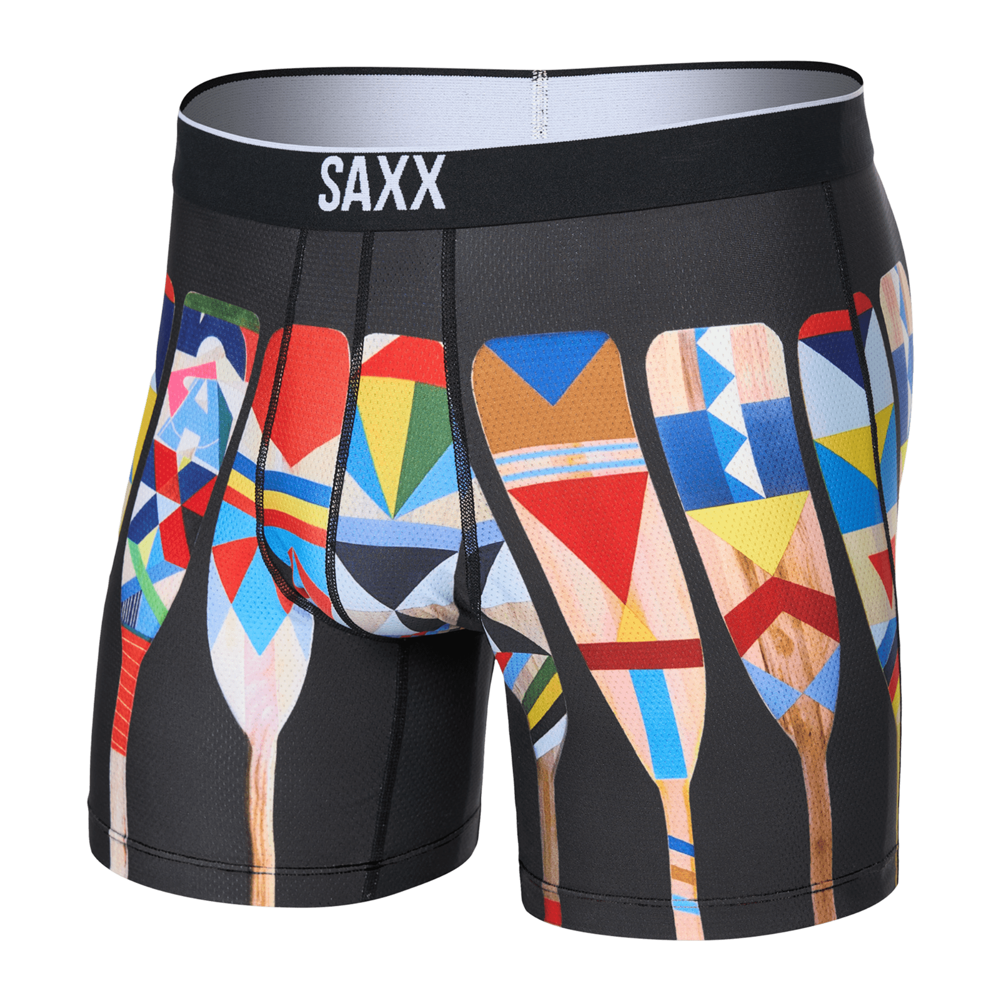 SAXX Mens Volt Breathable Mesh Boxer Brief  -  Small / Big Oartiz - Black