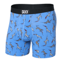SAXX Mens Ultra Super Soft Boxer Brief  -  Small / Disc Dogs - Sail Blue