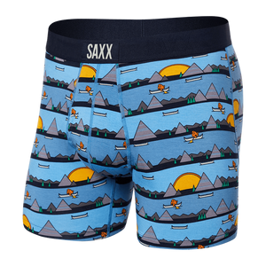 SAXX Mens Ultra Boxer Fly  -  X-Small / Lazy River Blue