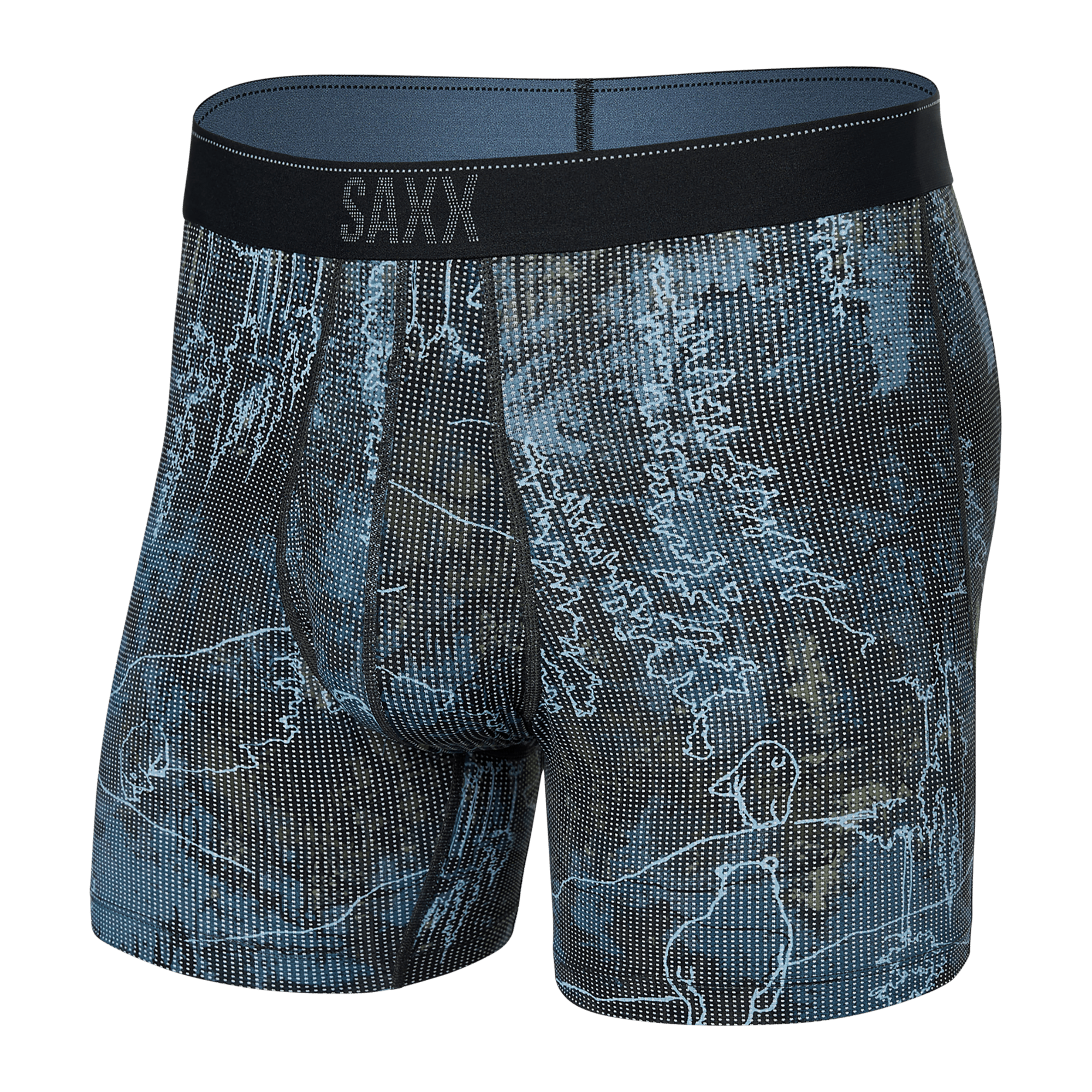 SAXX Mens Quest 2.0 Boxer Fly  -  XX-Large / Smokey Mountains Multi