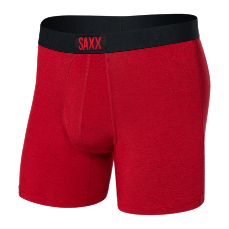SAXX Mens Vibe Boxer Modern Fit  -  X-Small / Cherry Heather