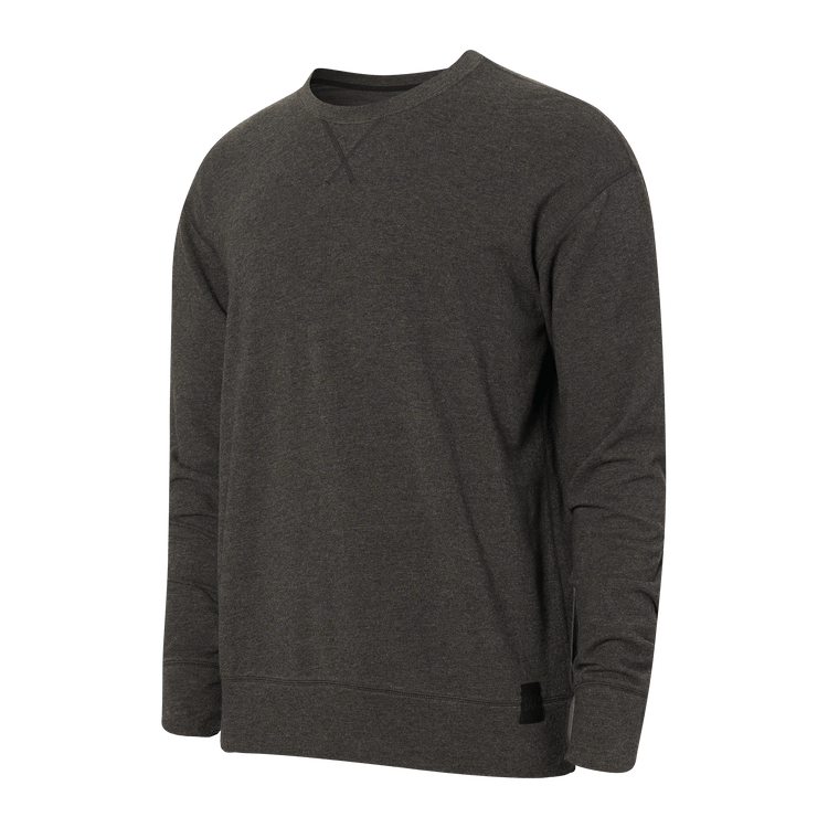 SAXX Mens 3SIX FIVE Long-Sleeve Sweatshirt  -  Small / Black Heather