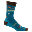 Darn Tough Mens Float Boat Crew Lightweight with Cushion Lifestyle Socks  -  Medium / Cascade