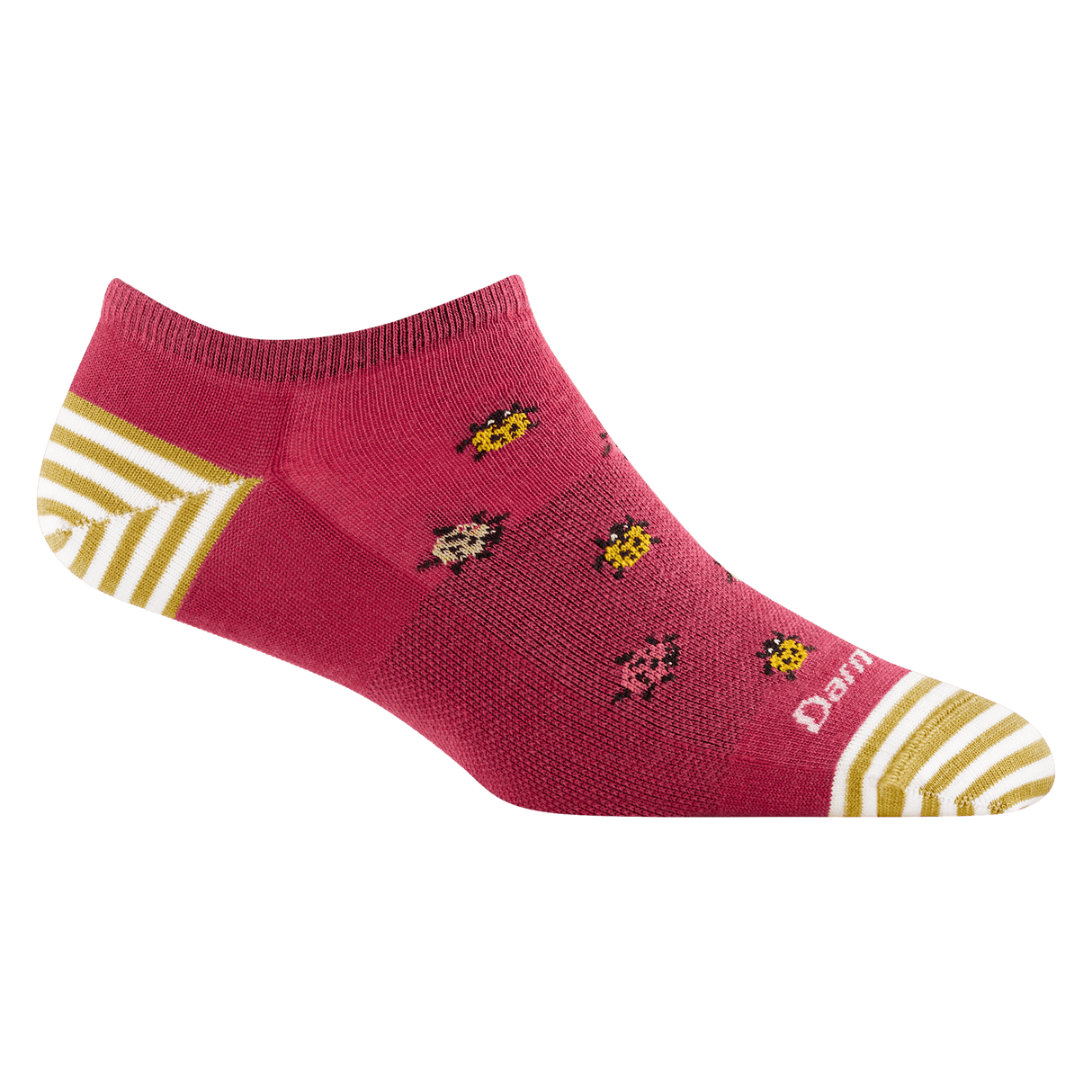 Darn Tough Womens Lucky Lady No Show Lightweight Lifestyle Socks  -  Small / Cranberry