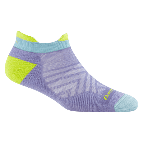 Darn Tough Womens Run No Show Tab Ultra-Lightweight Socks with Cushion  -  Small / Lavender
