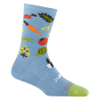 Darn Tough Womens Farmers Market Crew Lightweight Lifestyle Socks  -  Small / Sky
