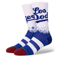 Stance Mens MLB Dodgers Connect Crew Socks  -  Large / White