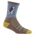 Darn Tough Womens Critter Club Micro Crew Lightweight Hiking Socks  -  Small / Bark