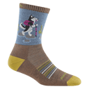 Darn Tough Womens Critter Club Micro Crew Lightweight Hiking Socks  -  Small / Bark