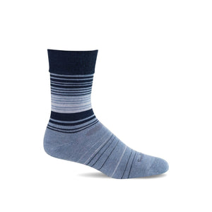 Sockwell Womens Easy Does It Relaxed Fit Crew Socks  -  Navy / Small/Medium