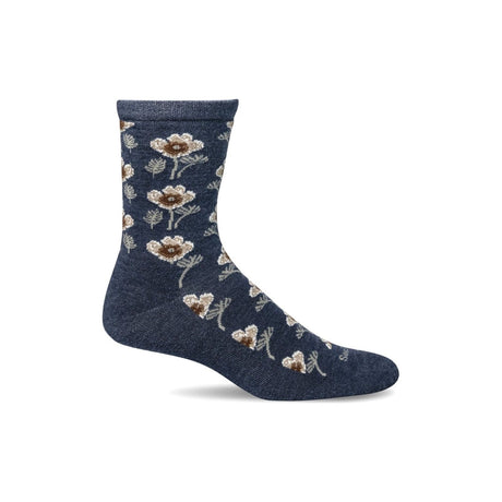Sockwell Womens Poppy Essential Comfort Crew Socks  -  Small/Medium / Denim