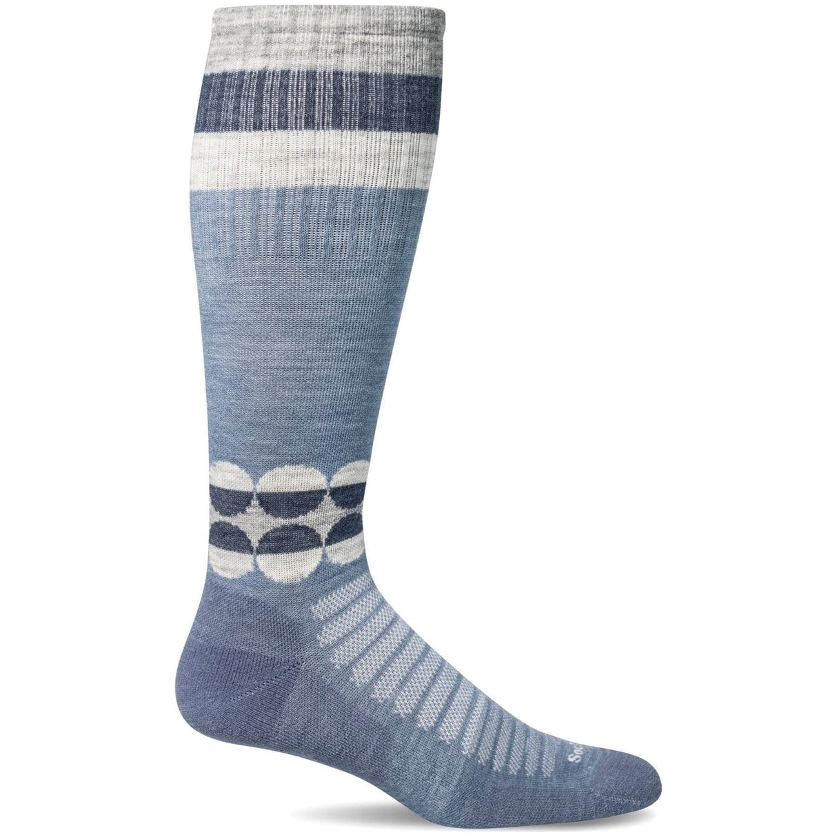 Sockwell Womens Spin Moderate Compression Knee High Socks  -  Small/Medium / Bluestone