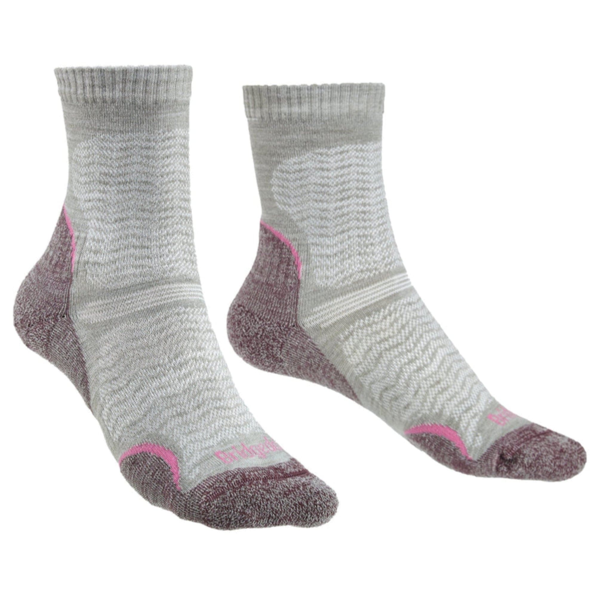 Bridgedale Womens Hike Ultra Light T2 Crew Socks  -  Small / Aubergine