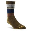 Woolrich Mens Midweight Stripe Crew Socks  -  Large / Mustang Brown
