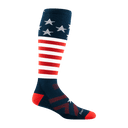 Darn Tough Mens Captain Stripe Over-the-Calf Midweight Ski & Snowboard Socks  -  Small / Stars and Stripes