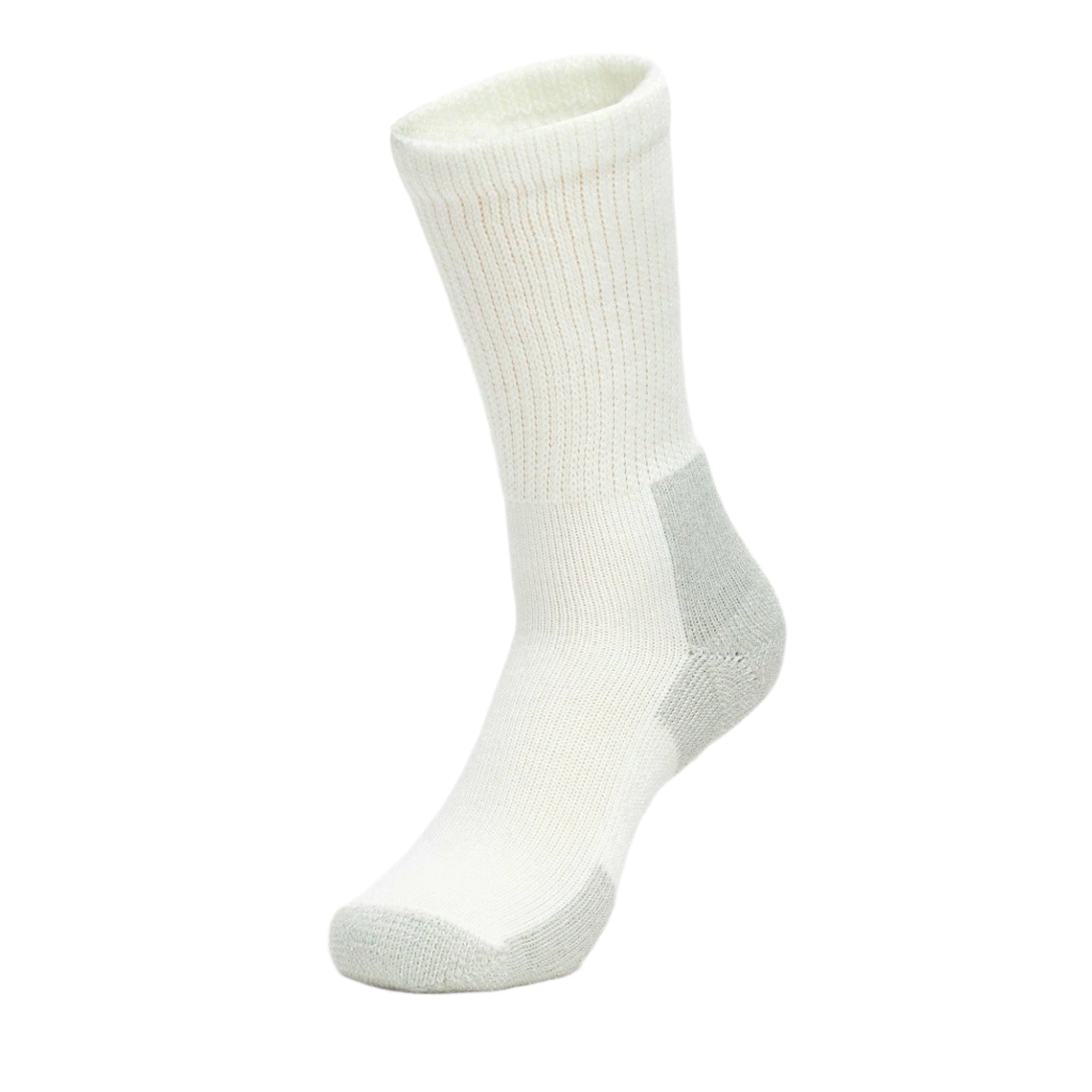 Thorlo Maximum Cushion Crew Running Socks  -  Small / White/Platinum