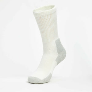 Thorlo Maximum Cushion Crew Running Socks  -  Small / White/Platinum / Single Pair