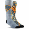 Ariat Roughneck Graphic Crew 2-Pack Socks  -  Large / Gray/Work Orange