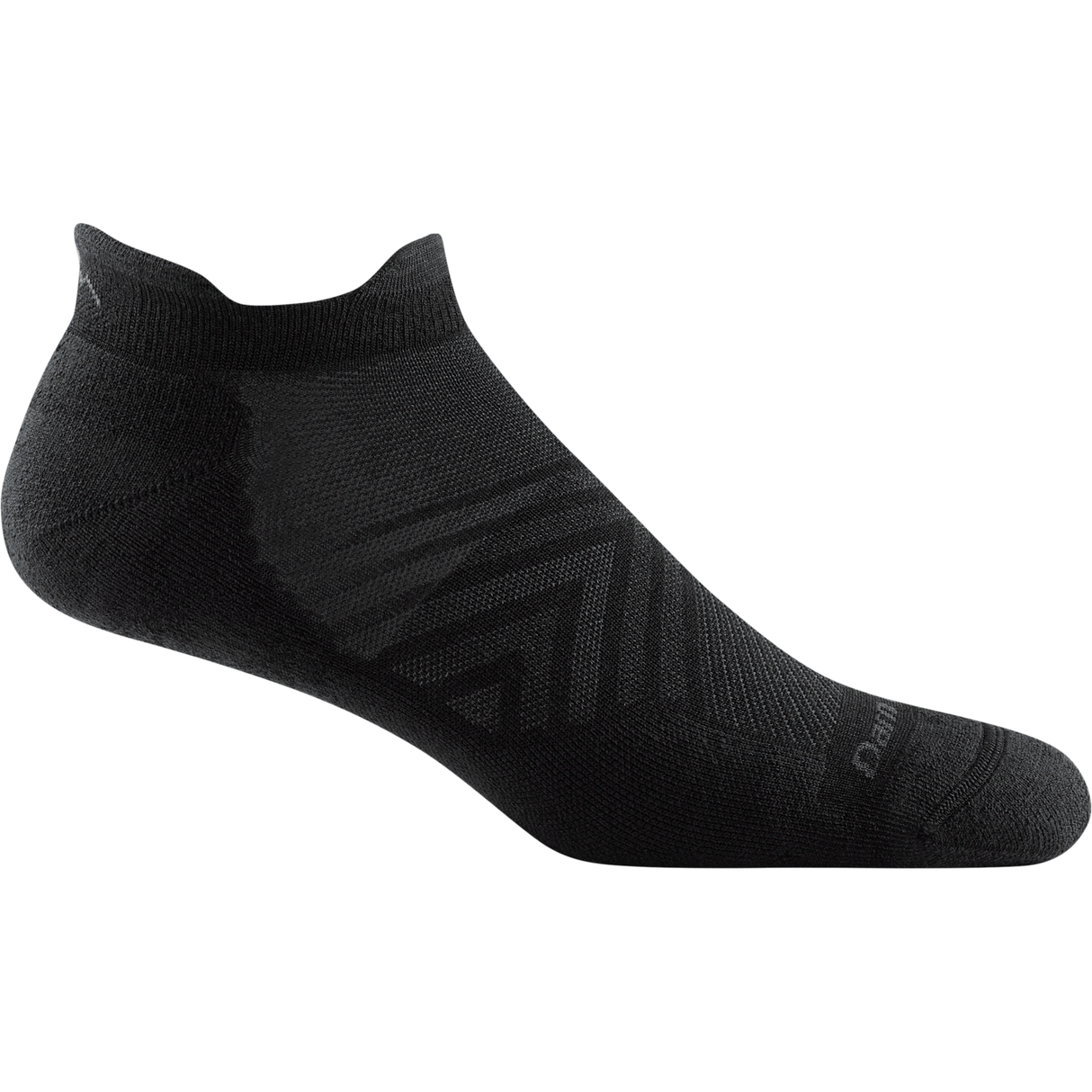 Darn Tough Mens Run No Show Tab Ultra-Lightweight Running Socks with Cushion  -  Medium / Black