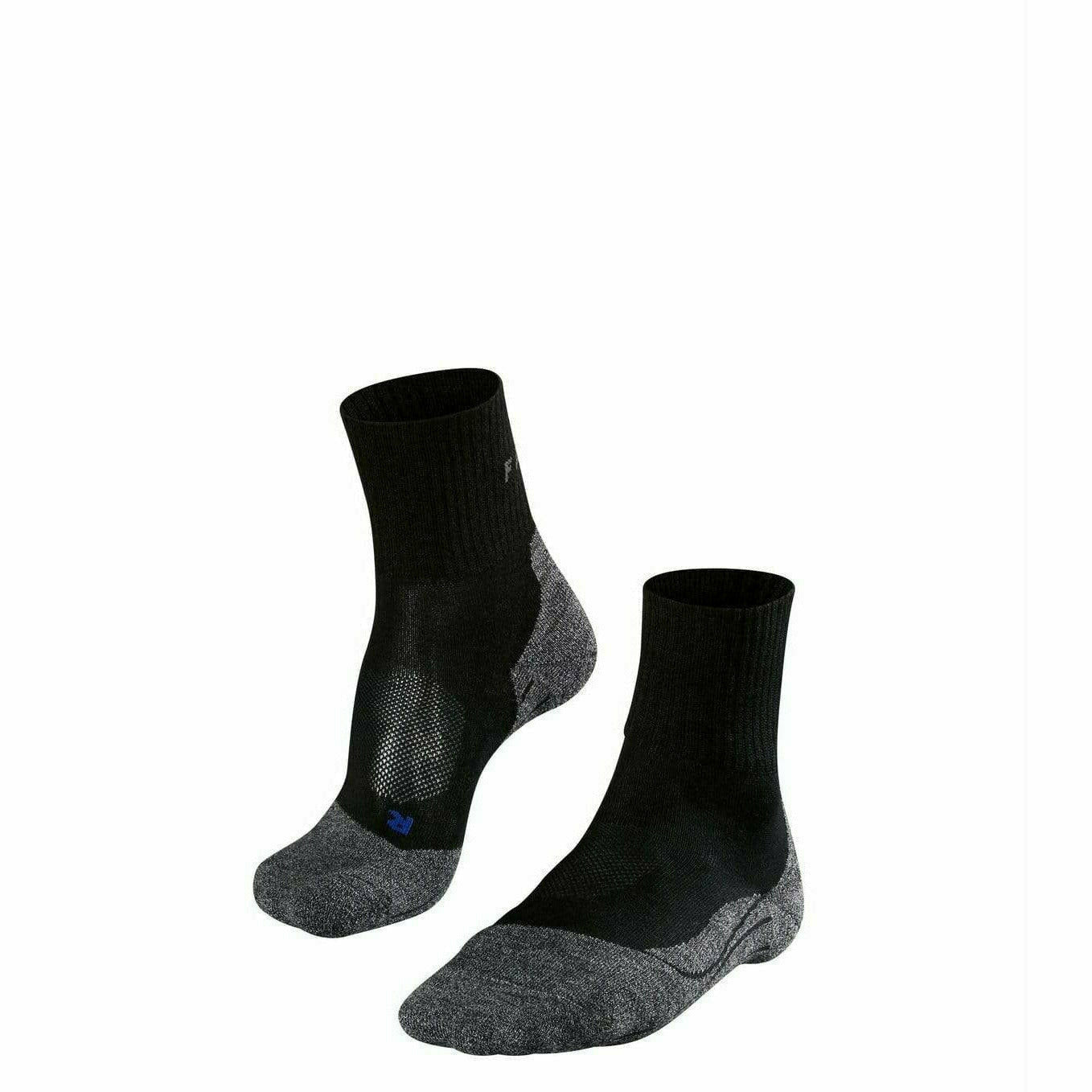 FALKE Womens TK2 Explore Cool Short Trekking Quarter Socks  -  37-38 / Black/Mix