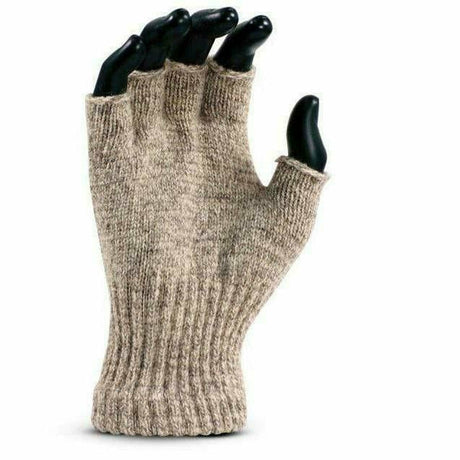 Fox River Mid-Weight Fingerless Ragg Gloves  -  Small / Brown Tweed