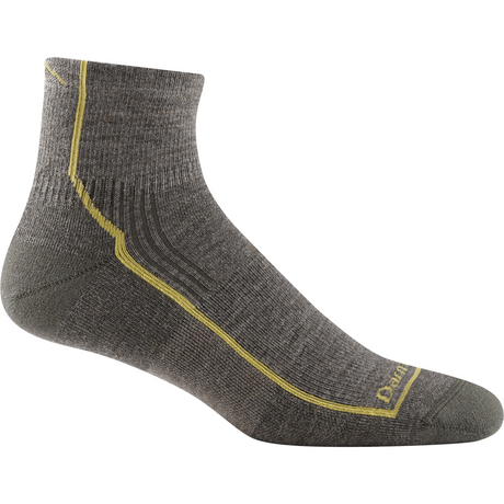 Darn Tough Mens Hiker Quarter Midweight Hiking Socks  -  Medium / Taupe