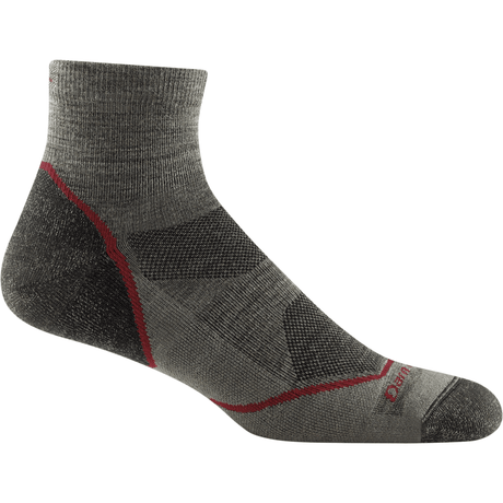 Darn Tough Mens Light Hiker Quarter Lightweight Socks  -  Small / Taupe