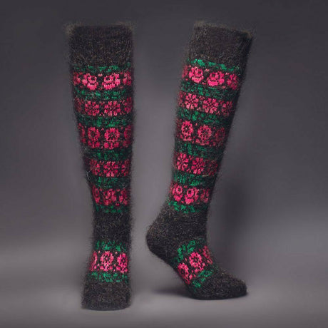 Siberia Spirit Bountiful Blossoms Under-the-Knee Socks  -  Medium / Bountiful Blossoms
